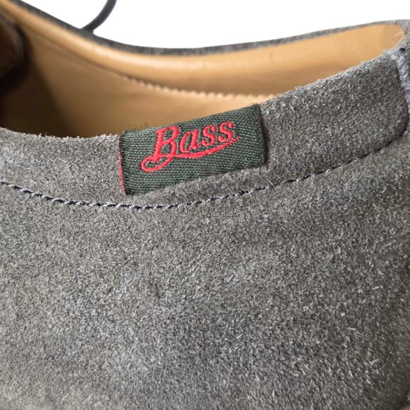 G.H. Bass & Co Mens Pasadena Grey Leather Suede Shoes SZ 8W No Insoles Office - Picture 8 of 13